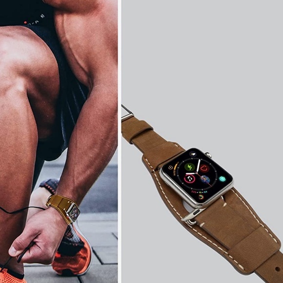 Goseth Genuine Leather Watch Band For Apple Watch - Picture 7 of 15